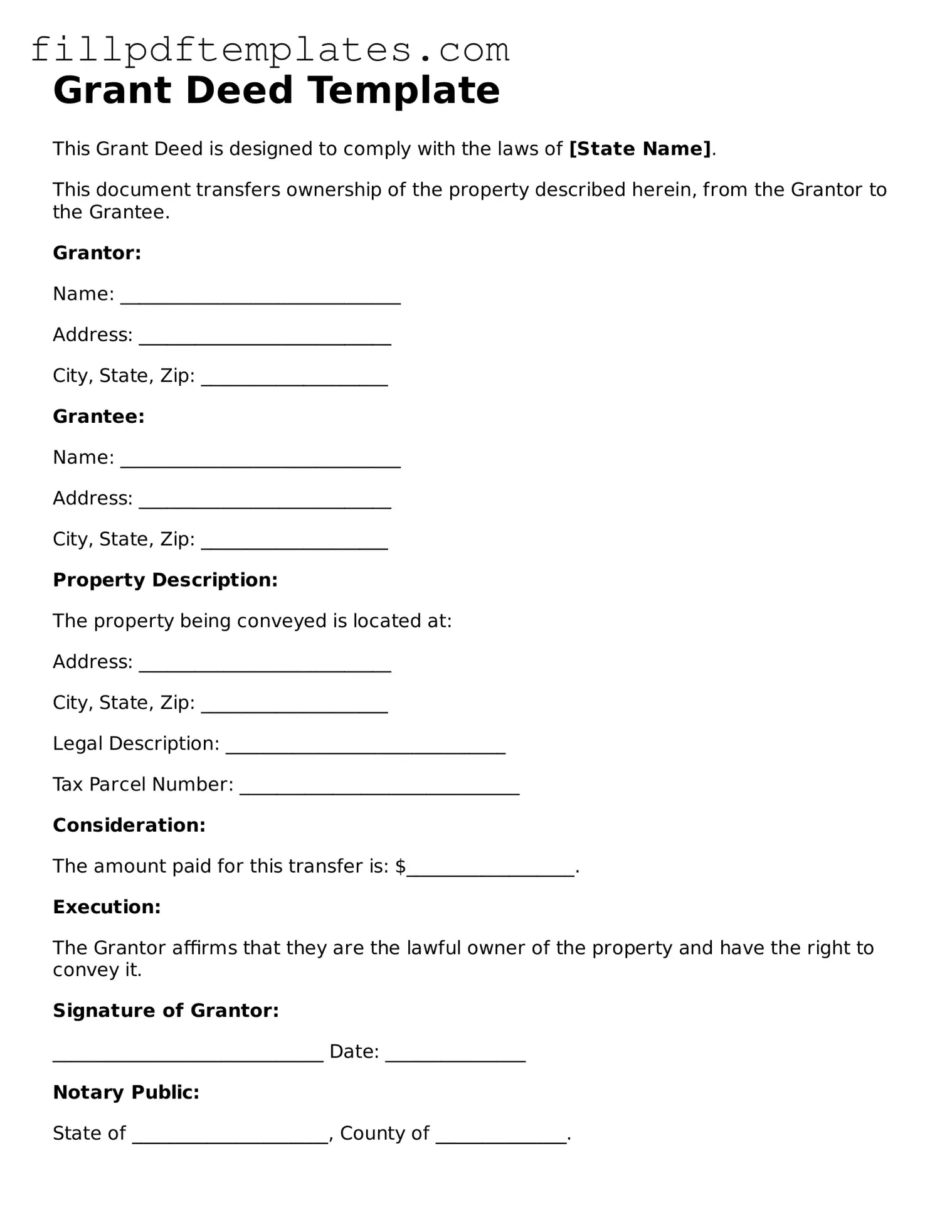 Valid Deed Form