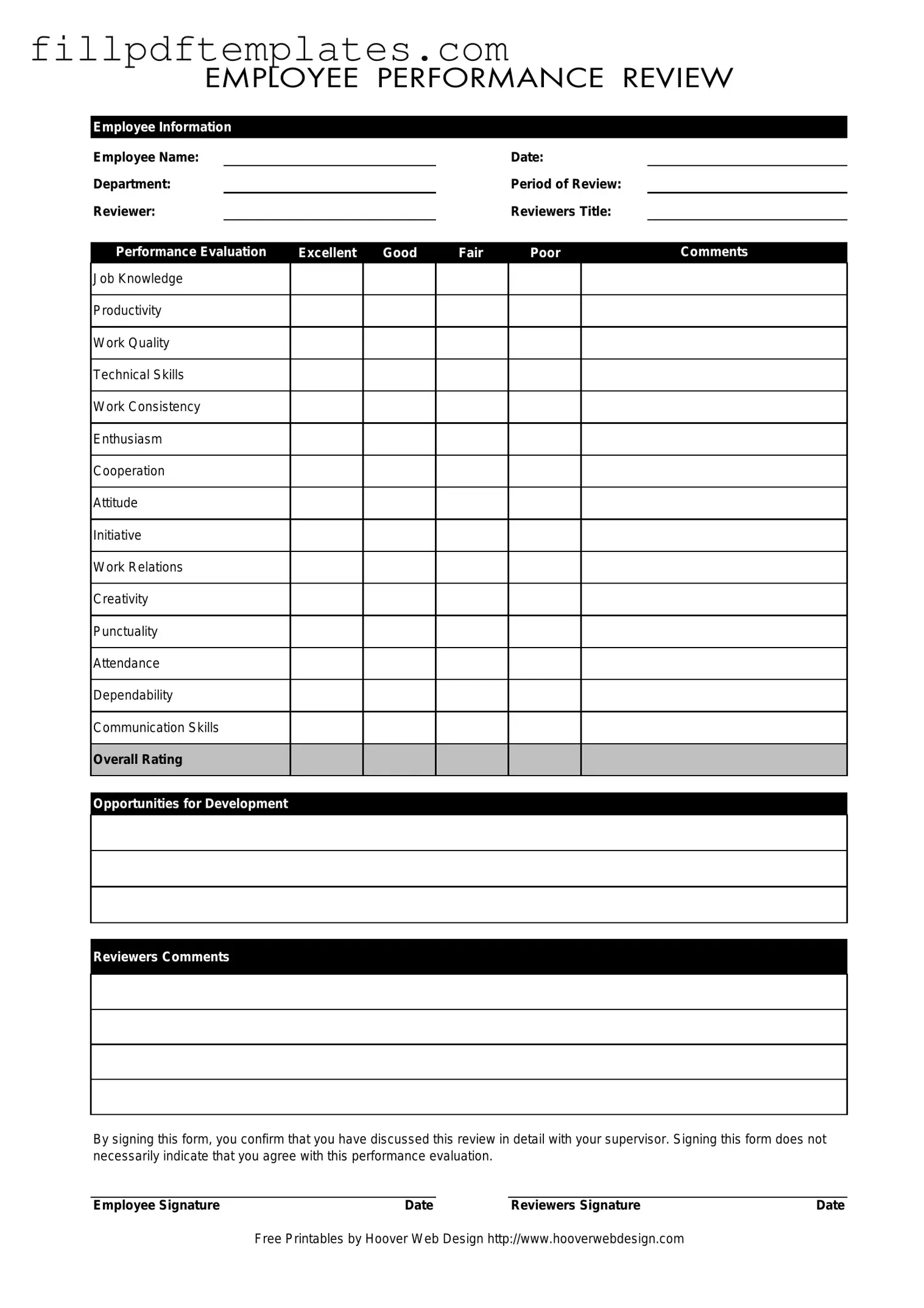 Fill a Valid Employee Template