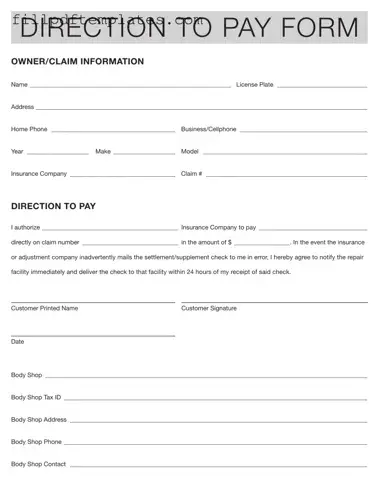 Fill a Valid Authorization And Direction Pay Template
