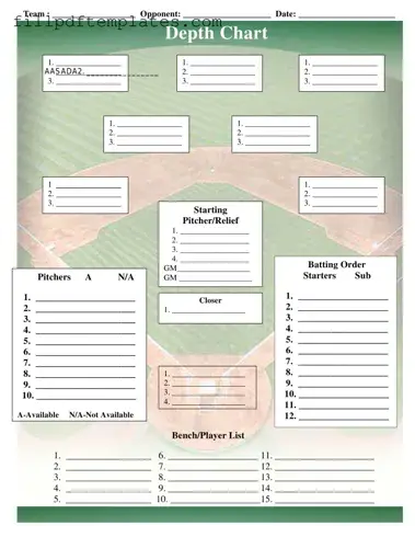 Fill a Valid Baseball Field Lineup Template