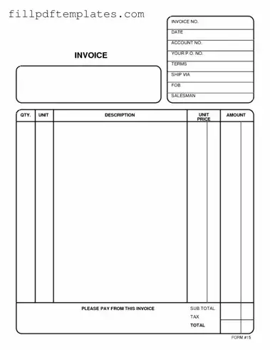 Fill a Valid Free And Invoice Pdf Template