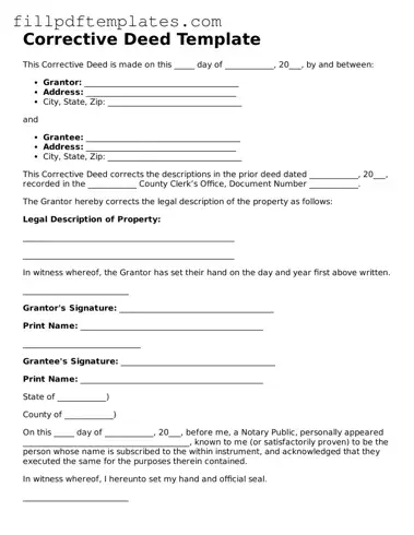 Valid Corrective Deed Form
