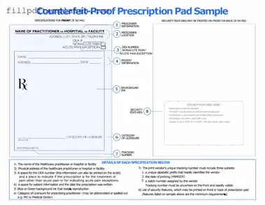 Fill a Valid Prescription Pad Template