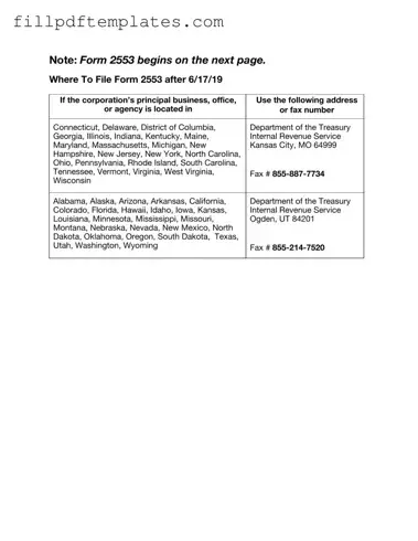 Fill a Valid IRS 2553 Template