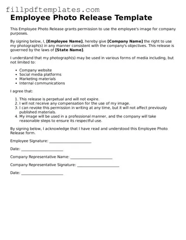 Valid Employee Photo Release Form