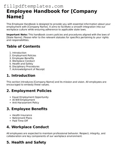 Valid Employee Handbook Form