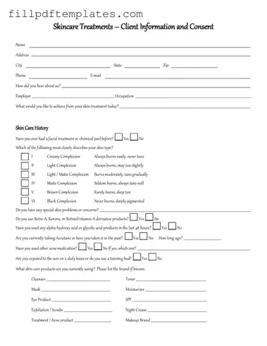 Fill a Valid Facial Consent Template