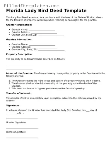 Blank Florida Lady Bird Deed Form