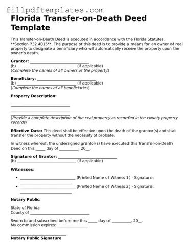 Blank Florida Transfer-on-Death Deed Form