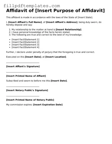 Valid Affidavit Form