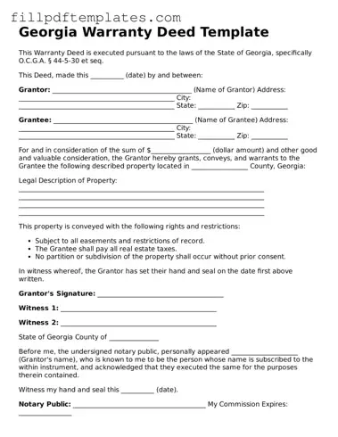 Blank Georgia Deed Form