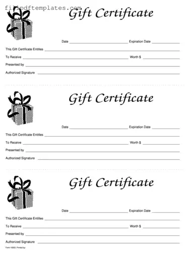 Fill a Valid Gift Certificate Template