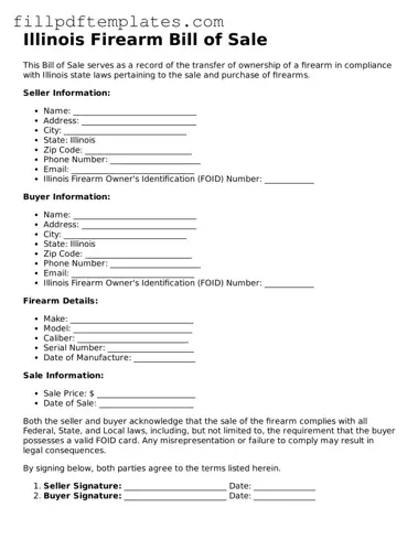 Blank Illinois Firearm Bill of Sale Form