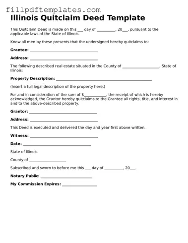 Blank Illinois Quitclaim Deed Form