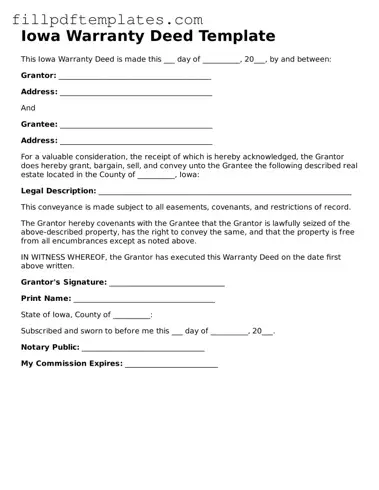 Blank Iowa Deed Form