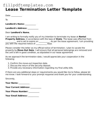 Valid Lease Termination Letter Form