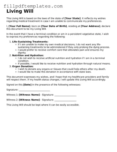 Valid Living Will Form