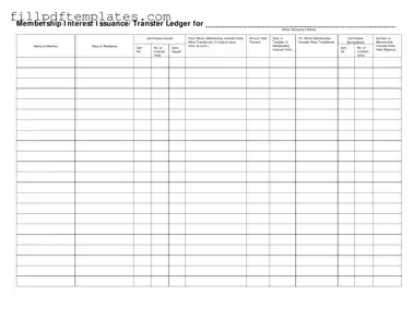 Fill a Valid Membership Ledger Template