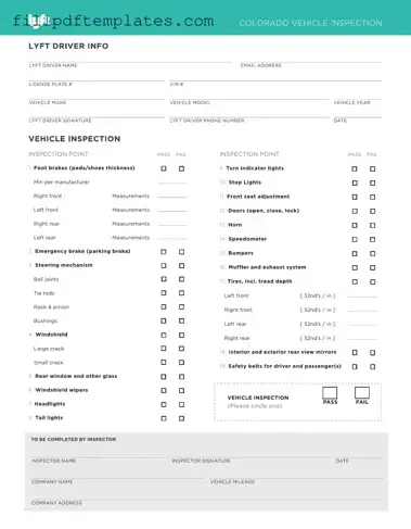 Fill a Valid Lyft Inspection Template
