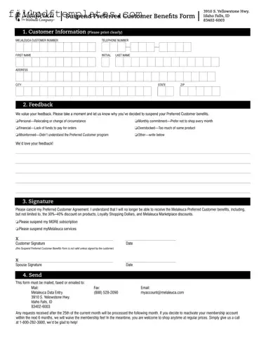 Fill a Valid Melaleuca Cancellation Template