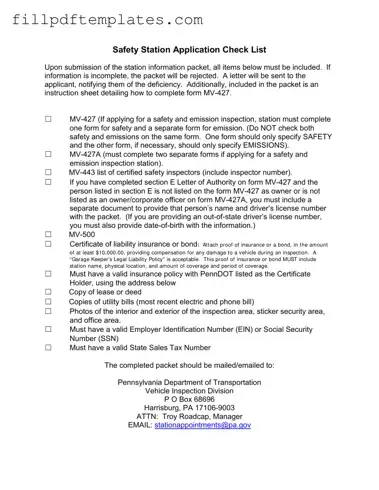 Fill a Valid Mv 427 Penndot Template