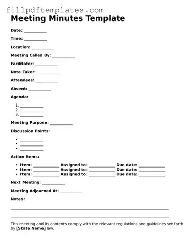 Valid Meeting Minutes Form
