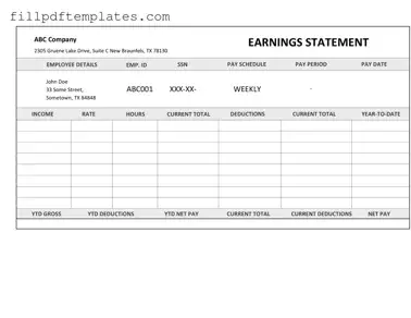 Fill a Valid Independent Contractor Pay Stub Template