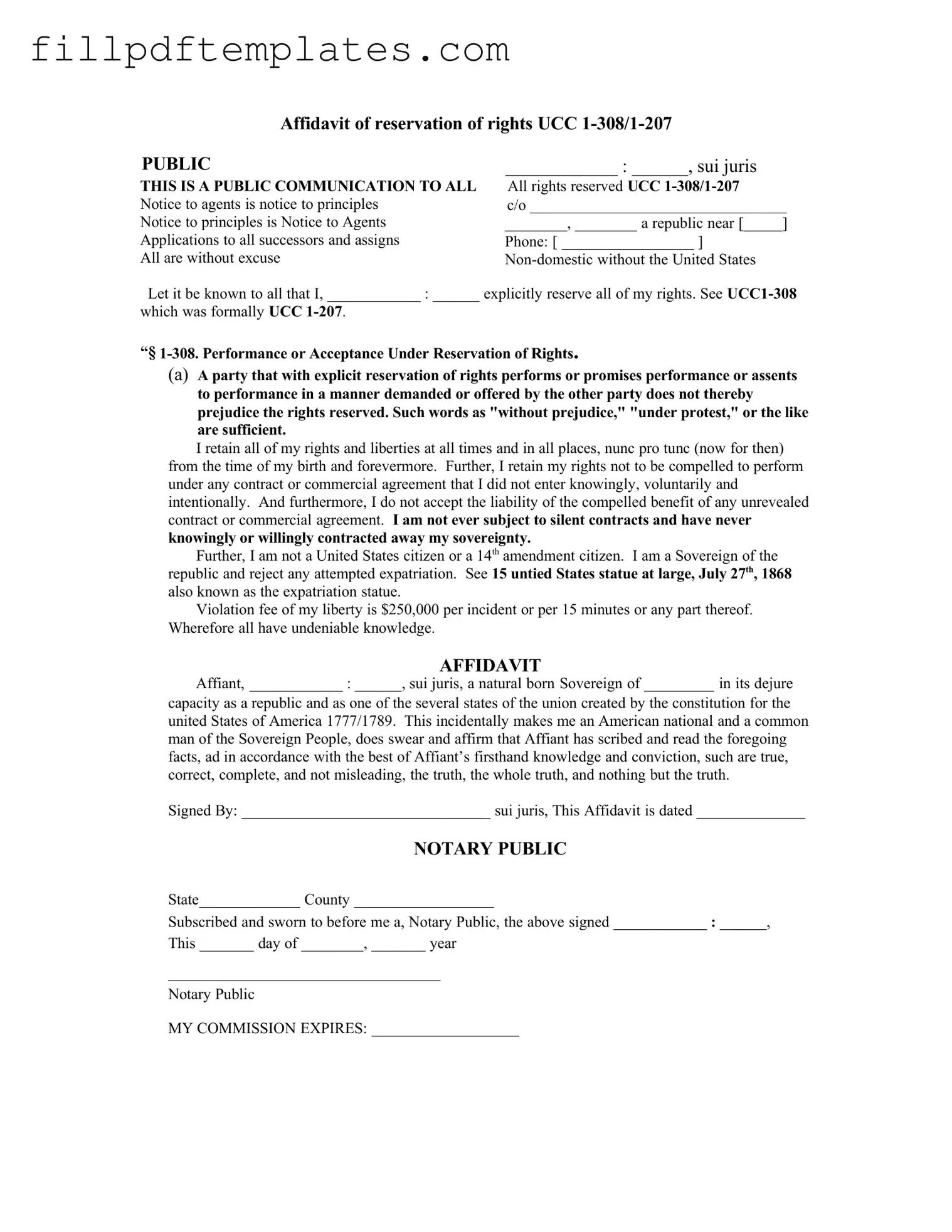 Fill a Valid Ucc 1 308 Template