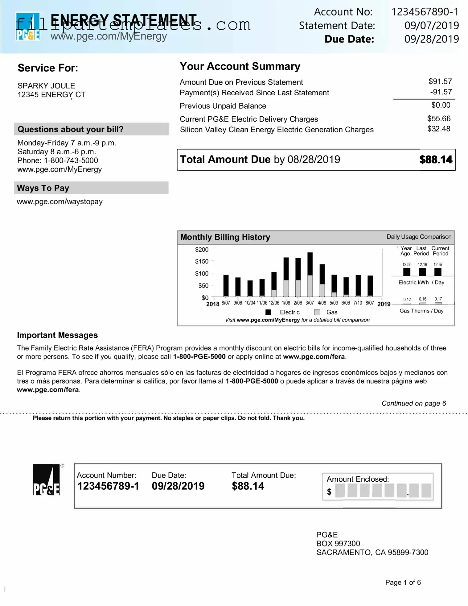 Fill a Valid Utility Bill Template